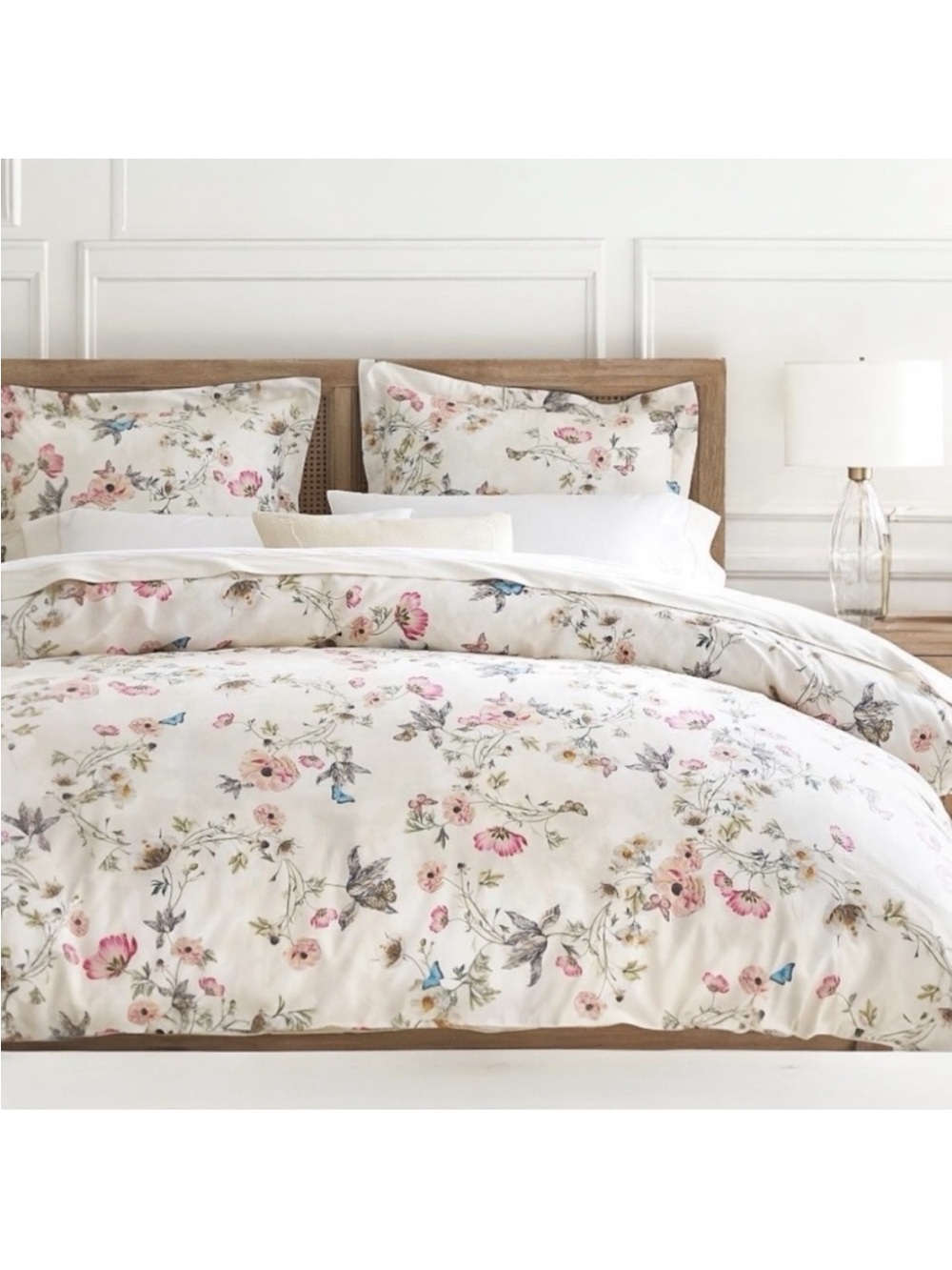 Pottery Barn x Monique Lhuillier Tuileries King-Cal King Organc Cttn Duvet Cover